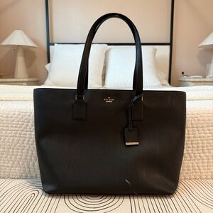 Kate Spade Black Leather Tote Bag